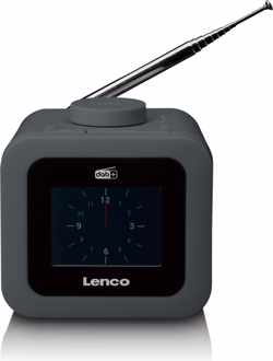 Lenco CR-620 - Wekkerradio met DAB+ en AUX-uitgang - Grijs