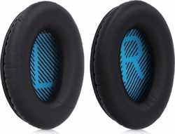 kwmobile 2x oorkussens voor Bose Soundlink Around-Ear Wireless II koptelefoons - imitatieleer - voor over-ear-koptelefoon - zwart