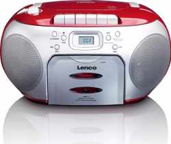 Lenco SCD-420 - Draagbare Radio/CD-speler - Rood/Zilver