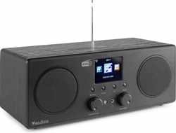 DAB radio met Bluetooth en wifi - Audizio Bari - Internet radio - DAB+ & FM radio - wekkerradio - Zwart