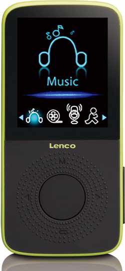 Lenco PODO-153LM - MP3-Speler stappenteller, oordopjes, sportband -Lime