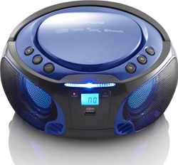 Lenco SCD-550 Radio CD-speler met Bluetooth, LED verlichting - Blauw
