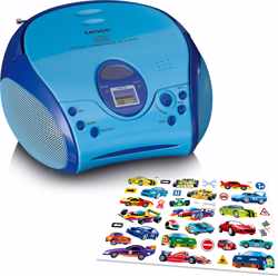 Lenco SCD-24BU kids - Draagbare stereo FM radio met CD-speler - Blauw