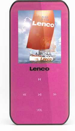 Lenco Xemio-655 - MP3 speler met SD en USB ingang - 4 GB - Roze