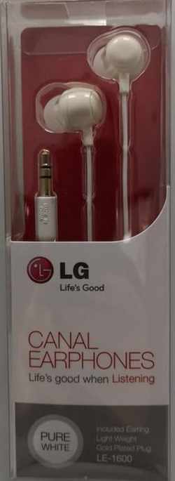 LG - LE-1600 Canal Stereo Head Phones 3.5mm - Wit