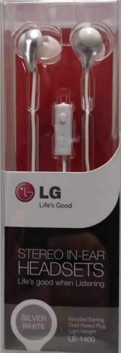 LG - LE-1400 In Ear Stereo Headset 3.5mm - Wit