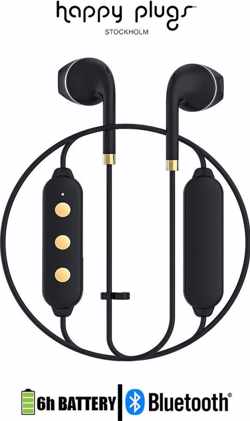 Happy Plugs Wireless II Draadloos In-Ear Koptelefoon -  Zwart/Goud