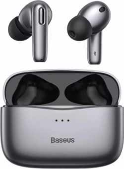 Baseus SiMU S2 Echte draadloze oortelefoons - Hybrid Active Noice Cancelling - Grijs