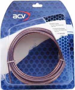 Luidspreker kabel 2 x 2,50 mm transparant  blauw 10m