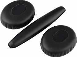 2-In-1 Luxe Lederen Vervang Hoofdband & Oorkussens Set Voor Bose Quietcomfort 3 QC3 - Koptelefoon Earpads - Oor Kussens - Ear Pads - Headband Earpads Cushion Paar - Zwart