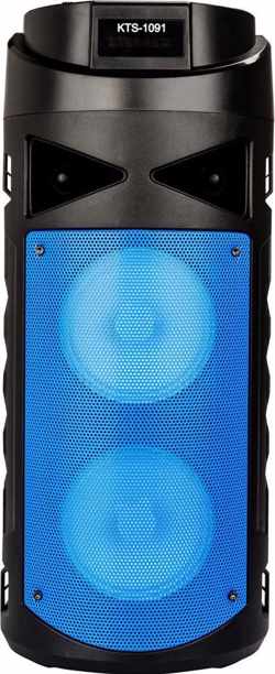 2 speaker bluetooth luidspreker met led - blauw