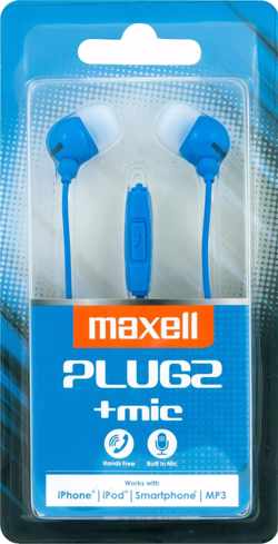 Maxell 303761 hoofdtelefoon/headset In-ear Blauw