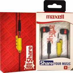 Maxell EB-Share In-Ear kleur Rood-Zwart