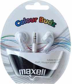 Maxell Colour Budz Wit Intraauraal In-ear koptelefoon