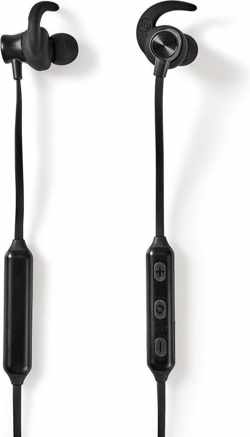 Nedis HPBT8000BK Sport Oordopjes Bluetooth In-ear Flexibele Kabel Zwart