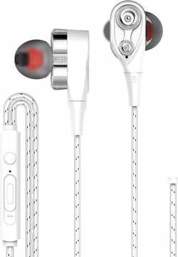DrPhone HiFi2 – USB-C Oortjes - Dual Dynamische Drivers - In-Ear Oordopjes - Hifi – Oortelefoon (Geen DAC Ondersteuning) - Smartphone / Tablet -Wit