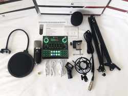 Podcast Set - Microfoon set - Geluidskaart - met BlueTooth USB Mixer die ook standalone te gebruiken is