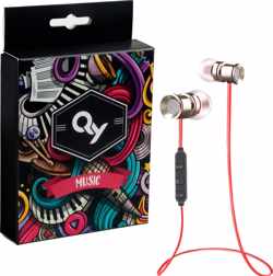 QY Z-71 Bluetooth In-ear Draadloze Koptelefoon - rood/zilver