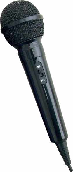 Mr Entertainer bedrade karaoke microfoon - 6,35mm Jack / zwart - 2,8 meter
