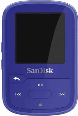 SanDisk MP3-speler 16 GB Blauw Met bevestigingsclip, Bluetooth, Waterdicht