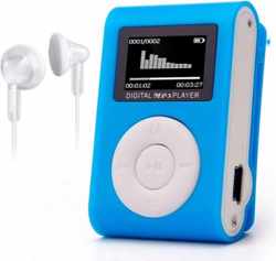 MP3 Speler - MP3 Speler inclusief Oordopjes - MP3 16GB Geheugen - MP3 Speler Blauw