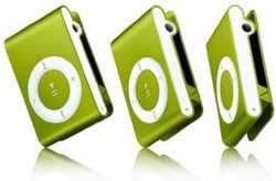 Mini MP3 speler met in-ear koptelefoon Groen
