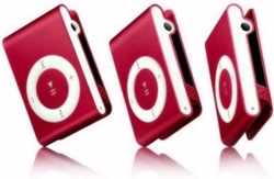 Mini MP3 speler met in-ear koptelefoon Rood