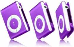 Mini MP3 speler met in-ear koptelefoon Paars