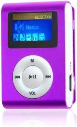 Mini MP3 speler FM radio met display Incl. 4GB geheugen - Paars