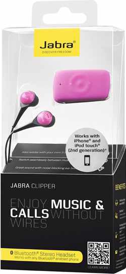 Jabra Clipper Stereo Bluetooth in-ear Headset Pink / Roze