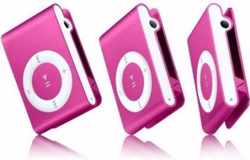 Mini MP3 speler met in-ear koptelefoon Roze