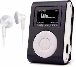 MP3 Speler - MP3 Speler inclusief Oordopjes - 16GB Geheugen - MP3 Speler Zwart