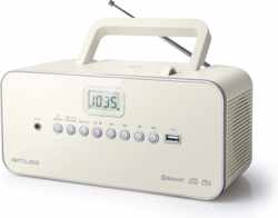 Muse M-30 BTN - Draagbare Radio/CD-speler met USB en bluetooth - crème