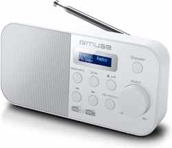 Muse M-109 DBW - draagbare radio - compacte digitale DAB+ radio - wit