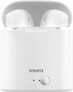 STREETZ TWS-0008 Volledig draadloze in-ear oordopjes - Met oplaadcase - Bluetooth 5 - Wit