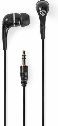 Nedis HPWD1001BK Wired Headphones 1.2m Round Cable In-ear Black