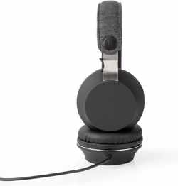 Nedis FSHP100AT Bedrade Koptelefoon Met Geweven Stof Bekleed On-ear Audiokabel 1,2 M Antraciet / Zwart