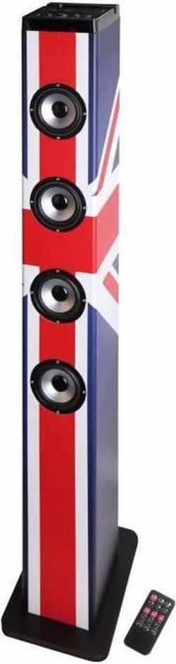 INOVALLEY HP41UK 60 W Bluetooth Sound Tower - FM-radio, USB 2.0-poort, Aux, SD-kaartpoort - UK Color