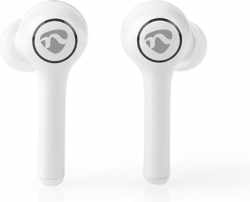 Nedis HPBT5055WT Volledig Draadloze Bluetooth®-oordopjes 6 Uur Afspeeltijd Spraakbediening Aanraakbediening Charging Case Wit