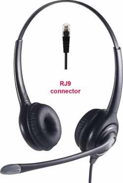 VH618D Duo Headset / hoofdtelefoon voor vaste telefoons met RJ-9 aansluiting