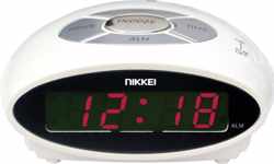 Nikkei NR10WE - Digitale wekker met snooze-functie - Wit