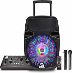 iDance Groove-420DJ Party Speaker – Bluetooth Speaker met DJ Mengpaneel en Discolicht – 500 Watt – Met 2 Draadloze Microfoons en Afstandsbediening
