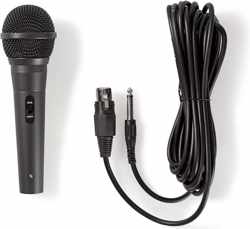 Nedis bedrade microfoon - XLR - 6,35mm Jack - metaal / zwart - 5 meter