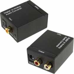 Garpex® Digitale optische coaxiale Toslink naar analoge RCA Audio Converter - Zwart