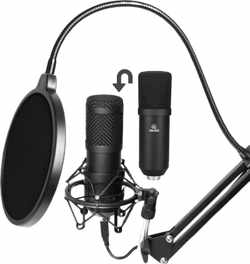 Studio microfoon met Popfilter en Arm - PC - Laptop - Mac - Windows - Plug & Play