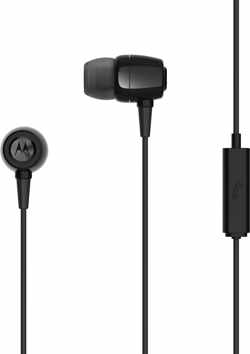 Motorola Earbuds Metal - In-Ear - Waterresistent - In-line Microfoon - Geluidsisolatie - Zwart