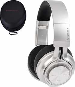 PowerLocus P3 draadloze Over-Ear Koptelefoon, Inklapbaar Bluetooth hoofdtelefoon met micro - Zilver