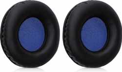 kwmobile 2x oorkussens voor Skullcandy Hesh 2.0 koptelefoons - imitatieleer - voor over-ear-koptelefoon - zwart / blauw