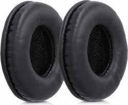 kwmobile 2x oorkussens voor Sony MDR-V150 / V250 / V300 koptelefoons - imitatieleer - voor over-ear-koptelefoon - zwart