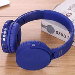 Bluetooth koptelefoon over ear, draadloze koptelefoon en vaste Inklapbaar headsets met een ingebouwde microfoon, Micro SD/TF, FM voor iPhone/Samsung/iPad/Huawei – 650BT Blauw